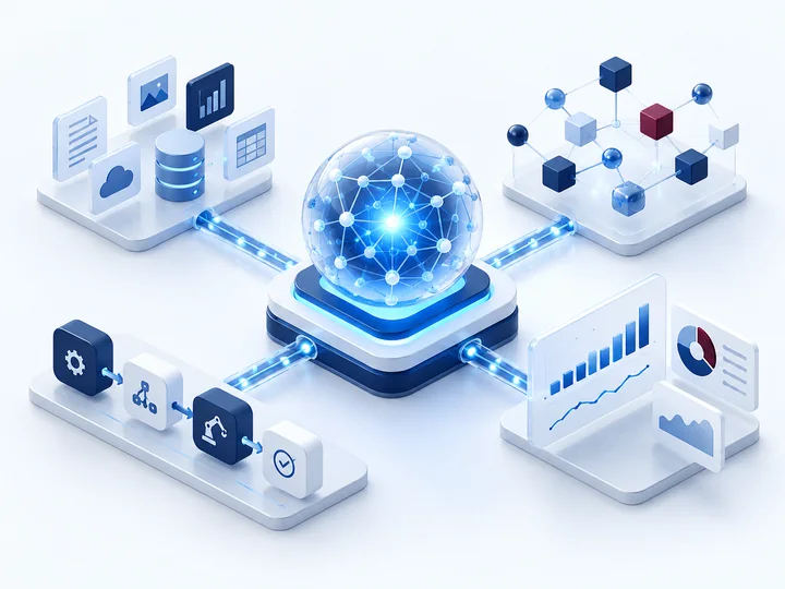 AI solutions & automation interface concept