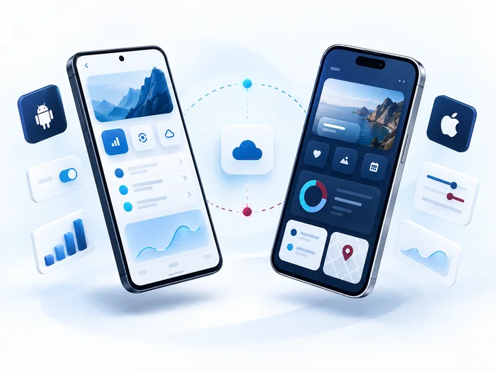 Android & iOS apps interface concept