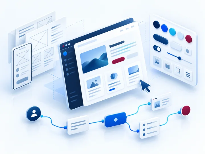 UI/UX design interface concept