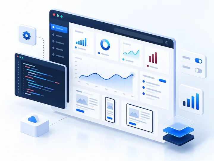 Website development interface concept
